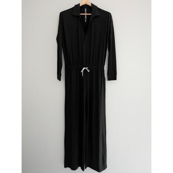 Vuori Lux Intentions Jumpsuit Black Long Sleeve Jumpsuit | Vuori Size Medium - Picture 3 of 7